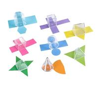 3D Teaching Shapes, 8 Pieces Colorful Math Learning Toys | 3D Shapes, Geometric Solids and Math Toys - For Students, Educators, Early Childhood
