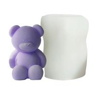 3D TedďyBear Silicone Mould - 7x10cm Ɓear Silicone Mould | Sitting BearCandle Mold Food Grade Flexible White - Heat Resistant -40°C to 230°C Easy Release | Baking Soap Resin Aroмa Stone DIY