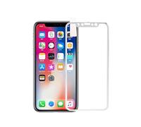 3D Tempered Glass Screen Protector Compatible for iPhone X/XS/11 Pro, Metal Edge to Edge, 9H Hardness, Silver