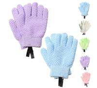 3D Textured Five-Finger Exfoliating Bath Gloves (C)