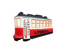 3D Thermometer Tram Lisbon Portugal Fridge Magnet Souvenir Gift Polyresin Craft Collection