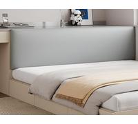 3D Thickened Padded Wall Headboard Wall Panel PU Leather, Peel and Stick Anti-collision Wall Padding, Bedroom Wall Panel, Upholstered Headboard for Bedrooms, Children's Rooms ( Color : Gray , Size :