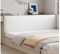 3D Thickened Padded Wall Headboard Wall Panel PU Leather, Peel and Stick Anti-collision Wall Padding, Bedroom Wall Panel, Upholstered Headboard for Bedrooms, Children's Rooms ( Color : White , Size :