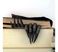 3D Thriller Devil's Hand Bookmarks Demon Hand Bookmark Cool Demon Claw Resin Bookmark Horror Monster Hands Bookmark Creative Halloween Decor, Gifts for Book Lovers (Black)