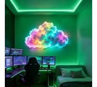 3D Thundercloud LED Cloud Light - DIY USB-Powered with Music Rhythm Sync & RGB Color Changing, Vibrant Glow Decor for Bedroom, Gaming Room, Christmas & Ceiling/Wall (314.96in)