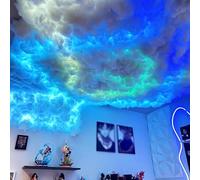 3D Thundercloud LED Light Kit, DIY Creative Thunder Cloud Lamp, APP Control, Remote Control, RGB Night Light, Lightning Atmosphere Light, for Bedroom Gaming Room Party,5m/16.4ft
