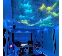 3D Thundercloud LED Light Kit - Smart Night Light for Ceiling, RGB Atmosphere Lamp for Parties and Festivals, 5m Christmas Thunder Cloud Lights