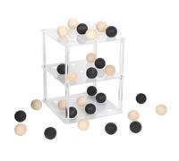 3D Tic Tac Toe, 3-Layer Board Game with Acrylic Board & 28 Wooden Balls, Classic XO Strategy Game for Adults Kids Family Activities, Tabletop Game for All Ages Strategy