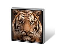 3D Tiger Head Backpack Pin Cute Brooch Decoration Brooches for Women Mens Lapel Pins for Suits Fashion Button Badges for Hat Backpacks Purses Jackets Shirt Suit Lapels-Square