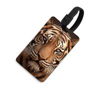 3D Tiger Head Luggage Tag Cute Unique Travel Bag Tag Personalized Luggage Tag ID Label Address Card and Durable Round Ring Travels Gift Airport Essentials Black-Style