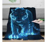 3D Tiger Printed Wall Blanket Home Decor Bedding Poster Wall Art Tapestry Soft Polyester for Bedroom Decorations Beach Blanket College Dorm 150x200cm