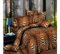 3D Tiger Skin Pattern Printed Effect 4 Pieces Complete Duvet Quilt Cover Bedding Set (3D / Tiger Skin Pattern /270, King)