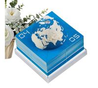 3D Time Calendar 2026, Earth Globe Shape Desk Decoration, Decorative Tear-Off Calendar, for Gift, Office, Home, Home, Students, Teachers, Bedside Table, Reception Area