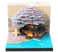3D Time Piece Calendar 2026 3D Tear Away Mini Desk Calendar with Weekly Calendar & LED Light Art Memo Pad Notepad Desktop Decoration Gift for Christmas Housewarming Desktop Decoration