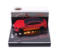 3D Time Piece Calendar 2026, Cool Car Artsy Pads Sticky Notes with 52 Weekly Calendars for 2026, Pen Holder Design Suitable for Daily Records, Desktop Decoration, Gift Giving