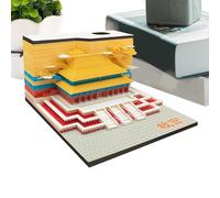 3D Time Piece Calendar 2026, Notepad with Imperial Palace Shaped Carving and Clock Motif, Tear-Off Calendar, Mini Desk Calendar, for Christmas, Housewarming, Office