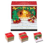 3D Time Piece Calendar 2026 with 52-Week Calendars, Christmas Arch Themed 3D Tear Away Desktop Calendar for Room, Office Tabletop Decoration, Gift Giving