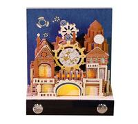 3D Time Piece Calendar 2026 With LED Light, Steampunk Creative Desk Calendar, DIY 3D Tear Away Timepiece Calendar, Paper Carving Art Memo Pad Notepad Artwork for Christmas Holiday New Year Birthday