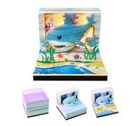 3D Time Piece Calendar 2027, 3D Memo Pad With 52 Weekly Calendar 2027 Shark | 3D Calendar 2027, with Dust Cover, with Light, Tear Away Calendar