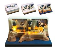 3D Timepiece Calendar 2026,3D Desk Calendar 2026,Tear Away 3D Memo Pad Notepad,Creative Paper Carving 3D Sticky Notes with Acrylic Case,Suitable for Room and Office Desktop Decoration