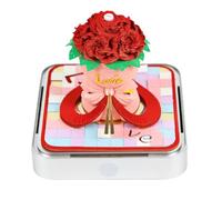 3D Timepiece Calendar 2026 - Rose Memo Pad Tear-Away Carving Art Notepad | Creative Desk Notepad with LED Lighting & Acrylic Case for Office, Thanksgiving, Christmas, Housewarming & Gift Use