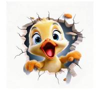 3D Toilet Lid Sticker 3 Pack, Cute Animal Design Removable Waterproof PVC Decal, Peel & Stick No Trace Bathroom Decor, Easy to Stick to Glass Cermet Surfaces, 20×20cm Home Decoration(Duck)