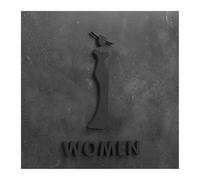 3D Toilet Sign Plate Elegant Wash Room Door Wall Label Sticker WC Bathroom Signage Board Art Home Bathroom Decor Toilet Sign(Color17,25x16cm)