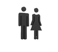 3D Toilet Sign Plate Gender Specific Restroom WC Door Signs For Contemporary Decor For Offices Public Spaces(Black TOILET)