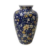 3D Toy Vase Flower Arrangement Home Decoration Brain Teaser For All Ages Indoor Activity ABS Plastic Design AhP297 (Dark Blue, 16.5x10.5cm)