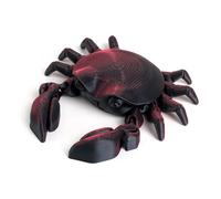 3d Toys 3d Printed Sea Animals Hermit Crab Movable Joints for Home Office Executive Desk Decoration-Laser Red Black||8.5cm