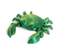 3d Toys 3d Printed Sea Animals Hermit Crab Movable Joints for Home Office Executive Desk Decoration-Laser Yellow Green||15cm