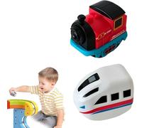 3D Track,Cube Track Train Track Magnetic Train Replacement Magnetic Electric Train Cars for klick Rail,3D Trains Routes with Stem Cubes,USB Rechargeable for Train Set Tracks,Trains Gift (A+B)