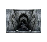 3D Trap Halloween Door Mat, Halloween Home Decorations, 3D Optical Illusion Realistic Horror Rug for Living Room Bedroom Outdoor, Scary Decor for Trick-Or-Treat And Halloweens Pranks 40X90Cm (A)