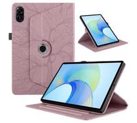 3D Tree Embossed 360 Degree Rotating Stand Tablet Case Suitable For Honor Pad X8a X9 2024 11" NDL-W09 Cover(Rose Gold,Pad X9 11")