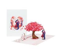 3D Tree Greeting Card - Elegant Handmade Pop-Up Card for Anniversary, Valentine’s Day, Weddings - Unique Romantic Keepsake for Couples, Him or Her - 6 x 8 inches