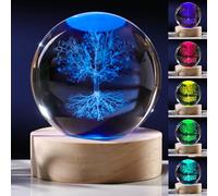 3D Tree of Life Gifts for Women Crystals Ball 60mm - Tree of Life Figurines Decor Glass Animals Figurine Tree of Life Decor Stuff for Room Birthday for Best Friend Lovers Keepsake Paperweight