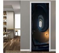 3D Tunnel Corridor Space Door Art Self-Adhesive Door Sticker Poster Wallpaper Mural Wall Sticker Photo 80 X 200 Cm PVC Removable Door Decoration for Living Room Bedroom Bathroom Kitche-91562798652579
