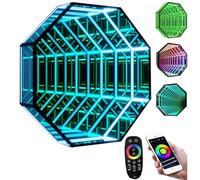 3D Tunnel Light Tunnel Night Light, LED Lighting Visual Illusion Light, Rainbow Wall Light, Sensory Infinity Light for Home, Desk, Living Room A-30cm/11.8"