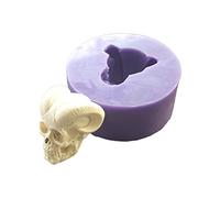 3D Twin Snakes/Wizard/Horns Skull Shape Silicone Mold for Decoration Making Soap Melt Resin Skull Molds for Resin Casting