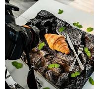 3D Ultra-Stereoscopic Imitation Rock Texture Photography Background Boards Waterproof Reusable Photo Backdrops for Product Food Jewelry Cosmetics Props 24x18IN