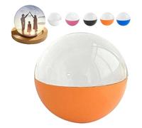 3D Ultrasound Crystal Ball Digital Photo Album, 2.7" Crystal Ball Digital Display, Personalized Memory Photo Album-DIY Video Display Sphere, Uploadable Videos Photos for Couples,Pets, Memories Orange