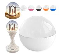 3D Ultrasound Crystal Ball Digital Photo Album, 2.7" Crystal Ball Digital Display, Personalized Memory Photo Album-DIY Video Display Sphere, Uploadable Videos Photos for Couples,Pets White with Stand