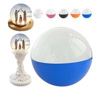 3D Ultrasound Crystal Ball Digital Photo Album, 2.7" Crystal Ball Digital Display, Personalized Memory Photo Album-DIY Video Display Sphere, Uploadable Videos Photos for Couples,Pets Blue with Stand