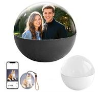 3D Ultrasound Crystal Ball Digital Photo Album, 2025 Upgraded APP Control Crystal Ball Video Player, Easy Operation DIY Customizable Gift with Electronic Screen-Great for Couples,Pets, Memories