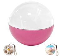 3D Ultrasound Crystal Ball Digital Photo Album, Custom Crystal Ball Digital Video Display with LED Light, Personalized Memory Sphere Gift for Couples, Pets, Memory Gift (Pink)