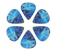 3d Underwater World Fish Dolphi Printed Guitar Picks -6 Pcs Guitar Picks Plectrum,Guitar Accessories,Electric Guitar Pick, Bass & Ukulele 0.71mm