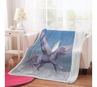 3D Unicorn Throw Blanket 130x150cm Microfiber Fleece Ultra Soft Cozy Plush Warm Animals Horses Sherpa Blanket All Season for Home Couch Bed Chair Travel（Pattern 5-5）
