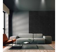 3D Urban Brick Design Wall Panels with Adhesive Included 50cm x 50cm (6 Sheets) Novecrafto Black One Size