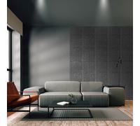 3D Urban Brick Design Wall Panels Interior Cladding Panels 50cm x 50cm (6 Sheets) Novecrafto Grey One Size