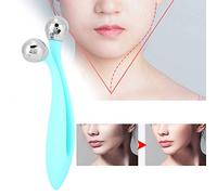 3D V-Shape Double Ball Roller, Roller Face Massager, Skin Lifting Beauty Massage Roller Facial Care Massager Roller Firming Beauty Tool for Face Lift Skin Tightening Smooth Fine Lines